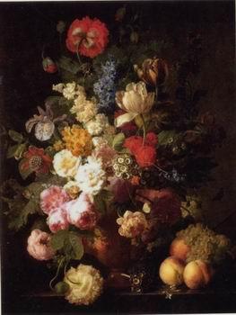  Floral, beautiful classical still life of flowers.058
